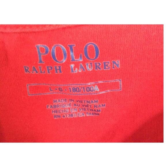 Polo Ralph Lauren Red Tee L USA Star Shirt 4th of July Vibes - Flaw - Picture 4 of 4